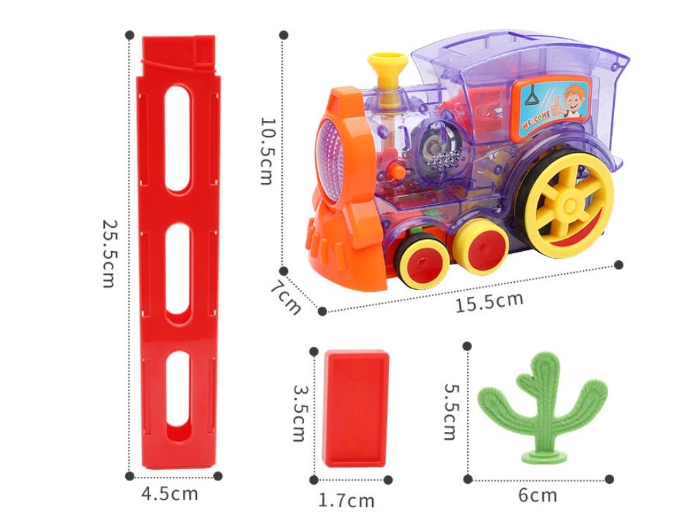 Domino Train Jouets Bébé Jouets Voiture Puzzle Automatique Libération Licence Électrique Blocs de Construction Train Jouet - Ivory Deals Market