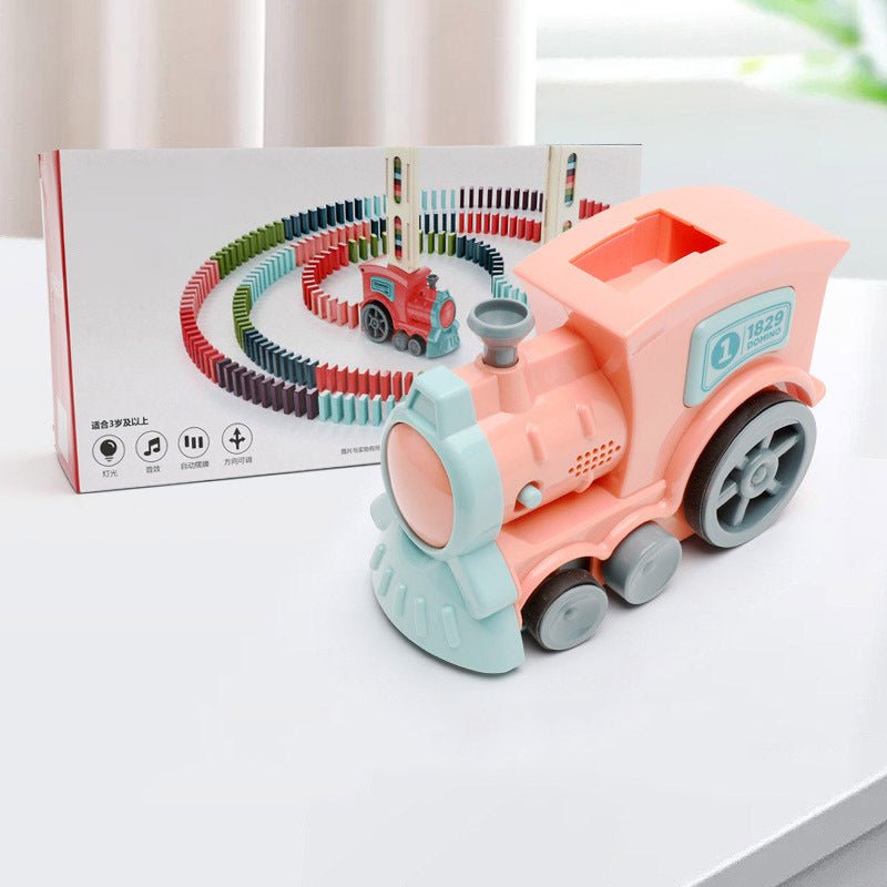 Domino Train Jouets Bébé Jouets Voiture Puzzle Automatique Libération Licence Électrique Blocs de Construction Train Jouet - Ivory Deals Market