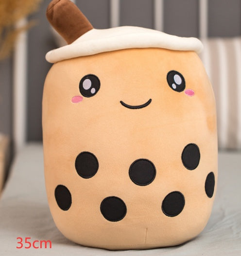 Mignon Fruit Boisson Peluche Rembourré Doux Fraise Lait Thé Peluche Boba Tasse Jouet Coussin Thé aux Perles Cadeau pour Enfants - Ivory Deals Market