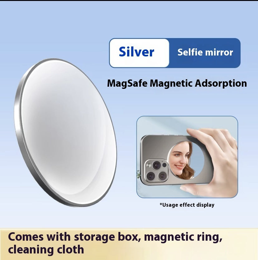 Téléphone portable en alliage d'aluminium arrière miroir auto-tir aspiration magnétique - Ivory Deals Market