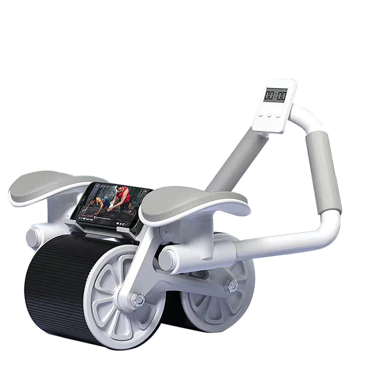 Support de coude Roue abdominale de rebond automatique Roue Ab Rouleau pour exercice abdominal Machine Abs Équipement d'entraînement,de Dolly Renforcement Training Fitness Ventre Soutien automatique Rebond A - Ivory Deals Market