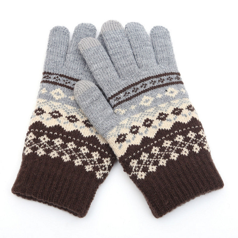 Gants tricotés pour écran tactile.