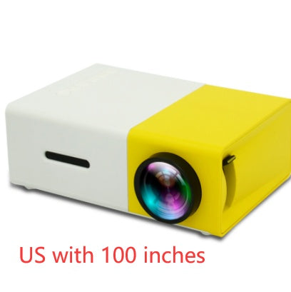 Projecteur portable 3D HD à domicile avec haut-parleur HDMI et port USB, mini projecteur YG300