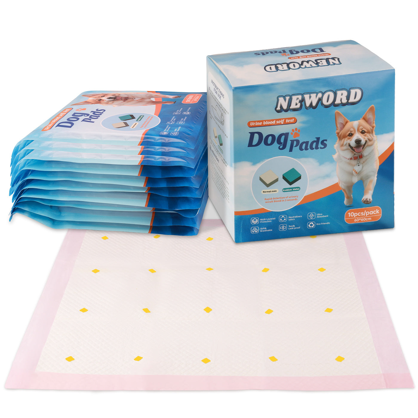 Tapis de détection d'urine pour chien.