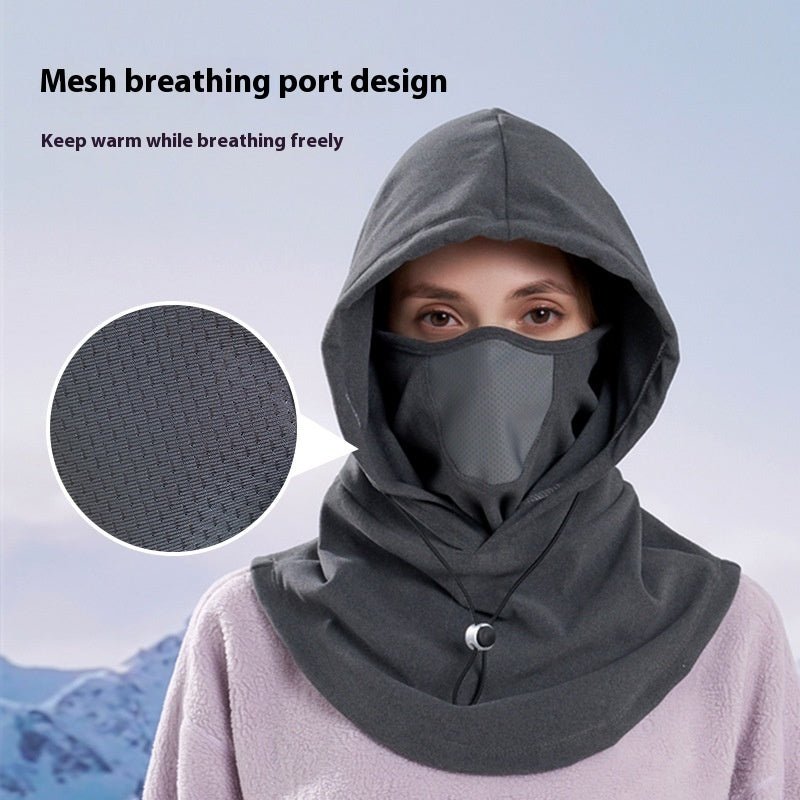 Écharpe en molleton thermique d'hiver masque de ski pour le cou, chapeau de capuchon plus chaud et coupe - vent Casquette d'équitation chaude Sports de plein air - Ivory Deals Market