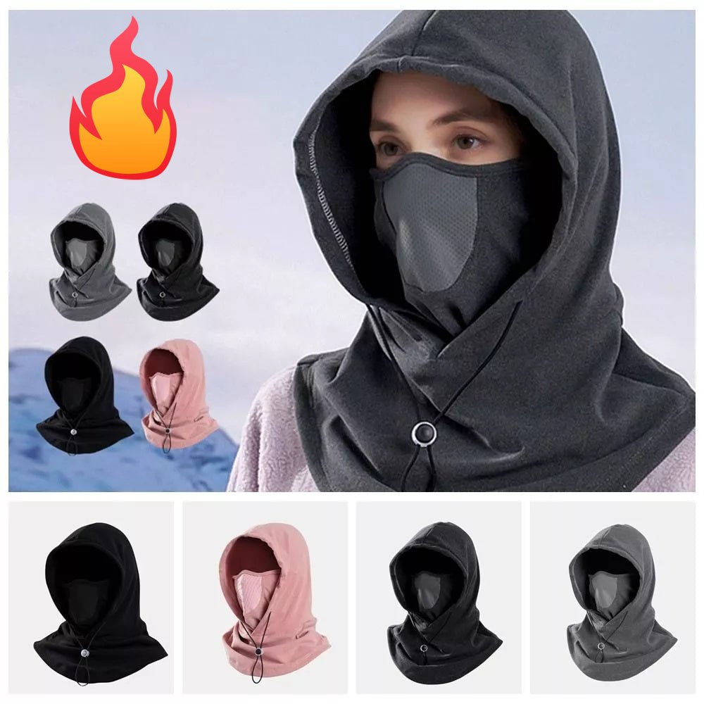 Écharpe en molleton thermique d'hiver masque de ski pour le cou, chapeau de capuchon plus chaud et coupe - vent Casquette d'équitation chaude Sports de plein air - Ivory Deals Market