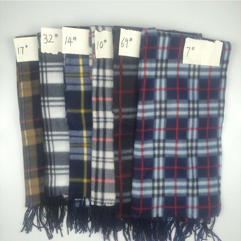 Écharpe pour hommes et femmes en tartan noir et blanc, épaisse et thermique, pour l'automne et l'hiver. - Ivory Deals Market