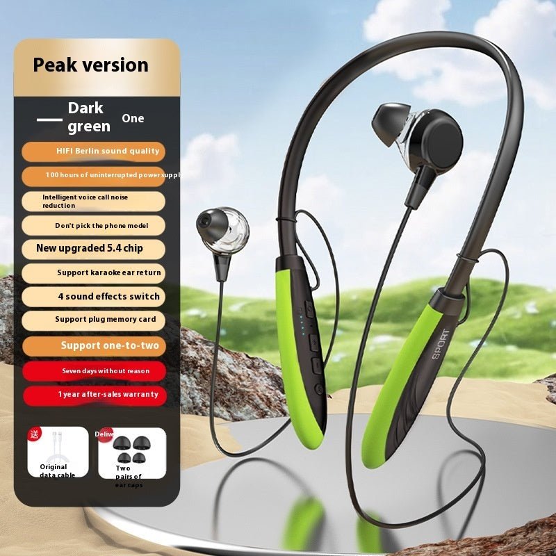 Écouteurs Bluetooth sans fil pour le cou avec son surround stéréo 9D, casque magnétique pour le sport, écouteurs suspendus au cou - Ivory Deals Market