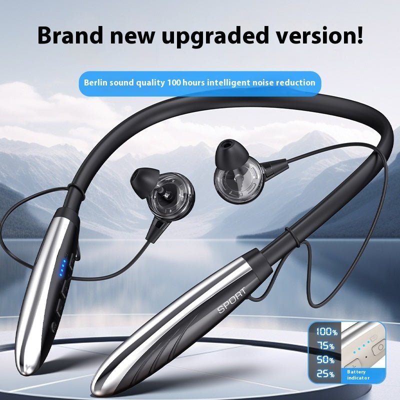 Écouteurs Bluetooth sans fil pour le cou avec son surround stéréo 9D, casque magnétique pour le sport, écouteurs suspendus au cou - Ivory Deals Market