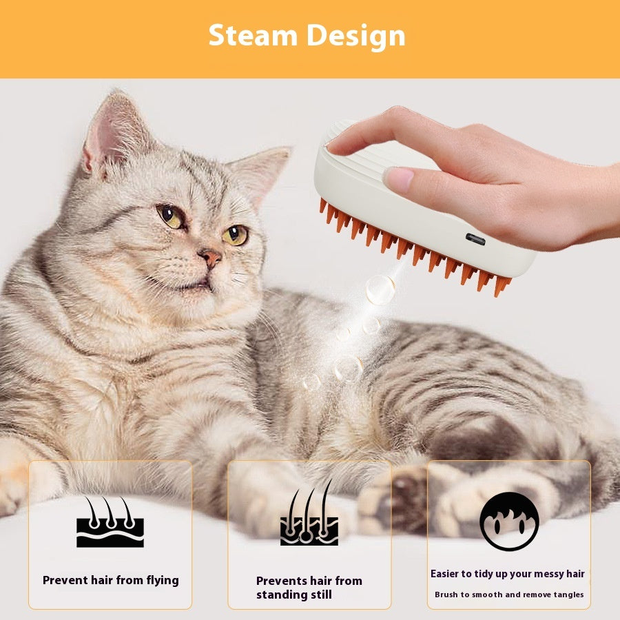 Peigne de massage pour animaux de compagnie Peigne à vapeur pour chat - Ivory Deals Market