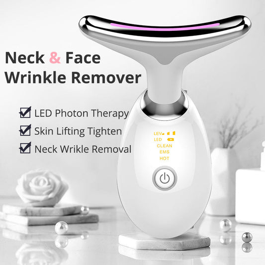 EMS Thermal Lifting Du Cou Et Resserrer Masseur Électrique Micro - courant Wrinkle Remover - Ivory Deals Market