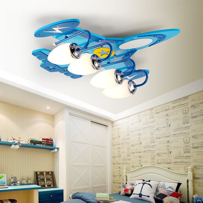 Enfants de Chambre LED Plafond Creative Avion de Bande Dessinée Protection Des Yeux Lampes - Ivory Deals Market