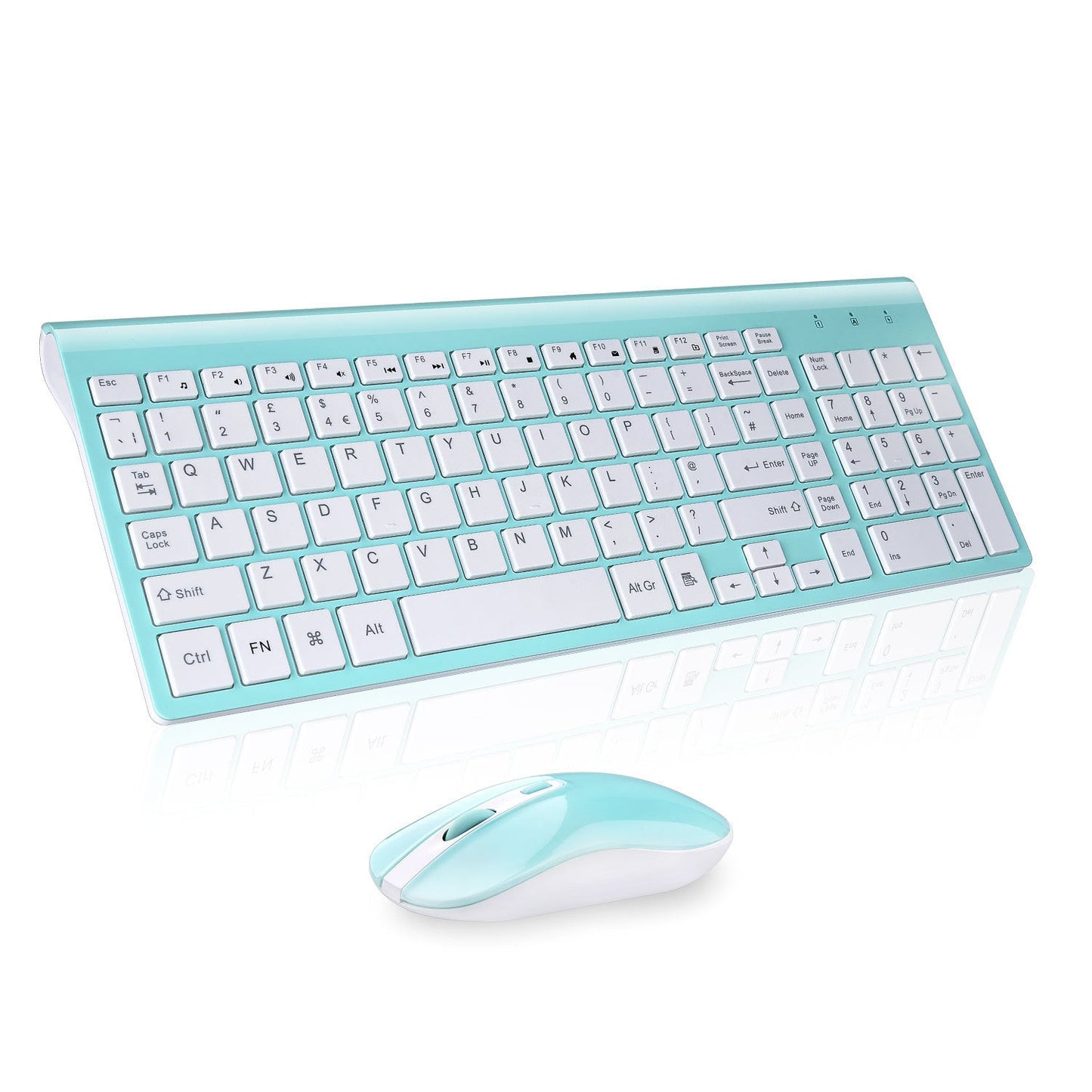 Ensemble clavier souris sans fil 2,4 GHz, fin, accessoires pour ordinateur de bureau et portable - Ivory Deals Market