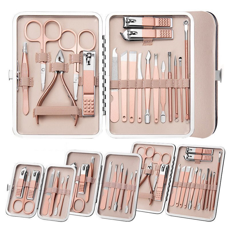 Ensemble de ciseaux professionnels, coupe - ongles, cure - oreilles, pince à peau morte, pince à ongles, couteau de pédicure, coupe - ongles pour les rainures des ongles - Ivory Deals Market