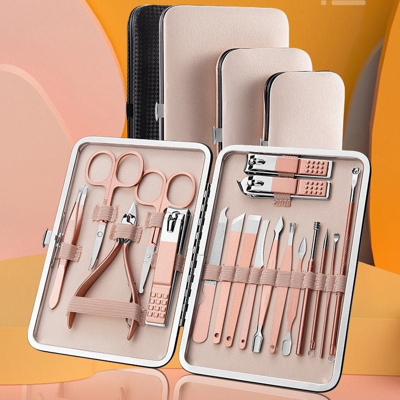 Ensemble de ciseaux professionnels, coupe - ongles, cure - oreilles, pince à peau morte, pince à ongles, couteau de pédicure, coupe - ongles pour les rainures des ongles - Ivory Deals Market