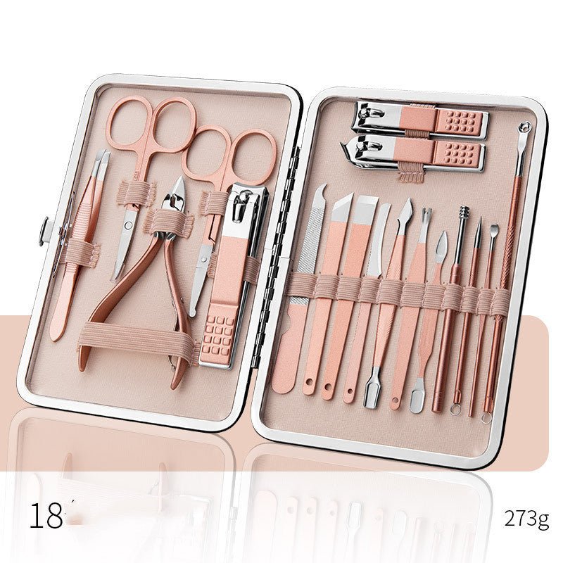 Ensemble de ciseaux professionnels, coupe - ongles, cure - oreilles, pince à peau morte, pince à ongles, couteau de pédicure, coupe - ongles pour les rainures des ongles - Ivory Deals Market