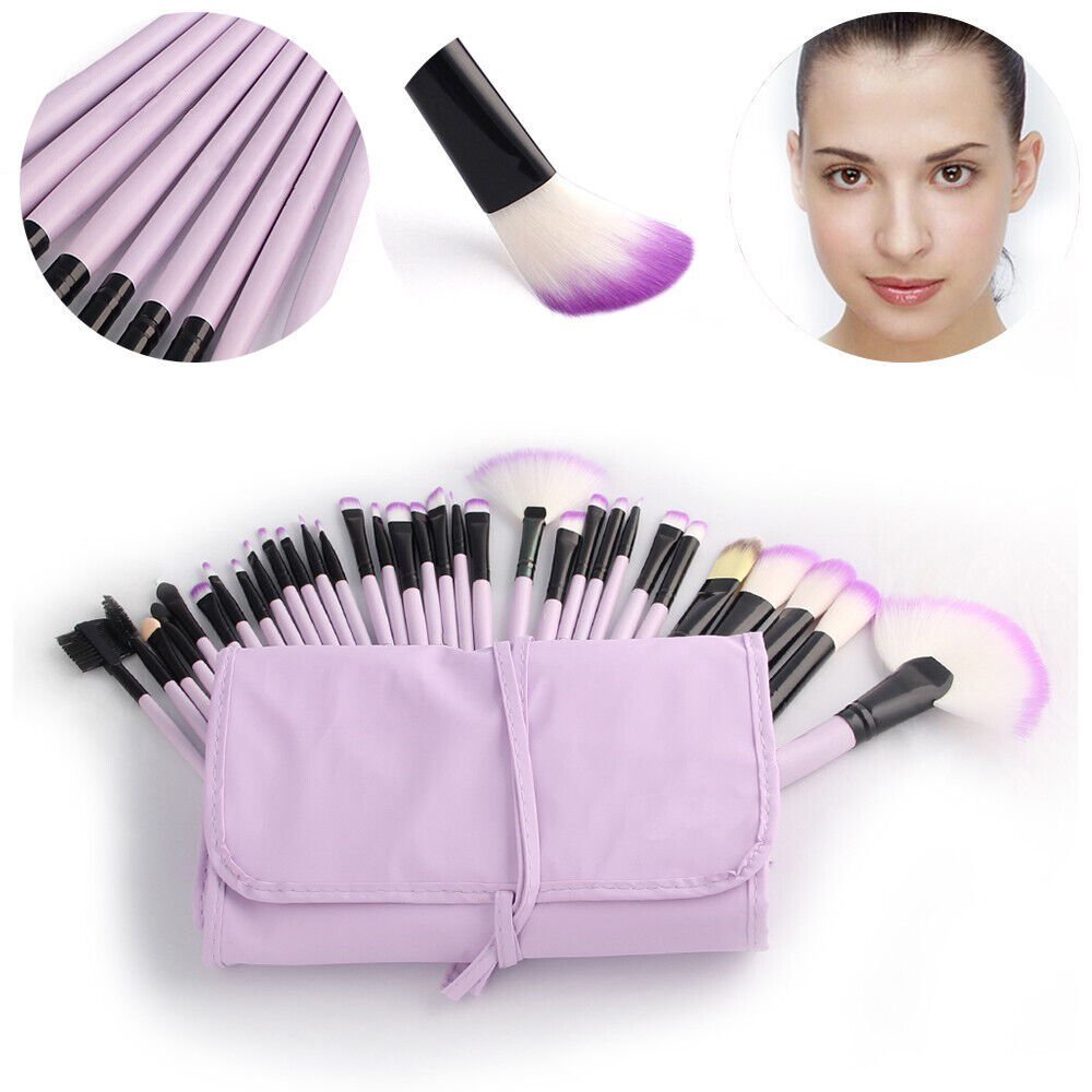 Ensemble de pochettes de pinceaux de maquillage, 32 pièces pour mélange de poudre Puff Outils cosmétiques professionnels - Ivory Deals Market