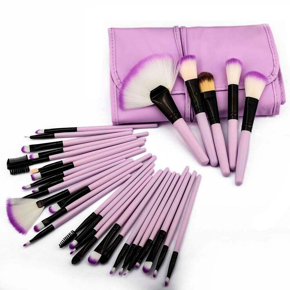 Ensemble de pochettes de pinceaux de maquillage, 32 pièces pour mélange de poudre Puff Outils cosmétiques professionnels - Ivory Deals Market