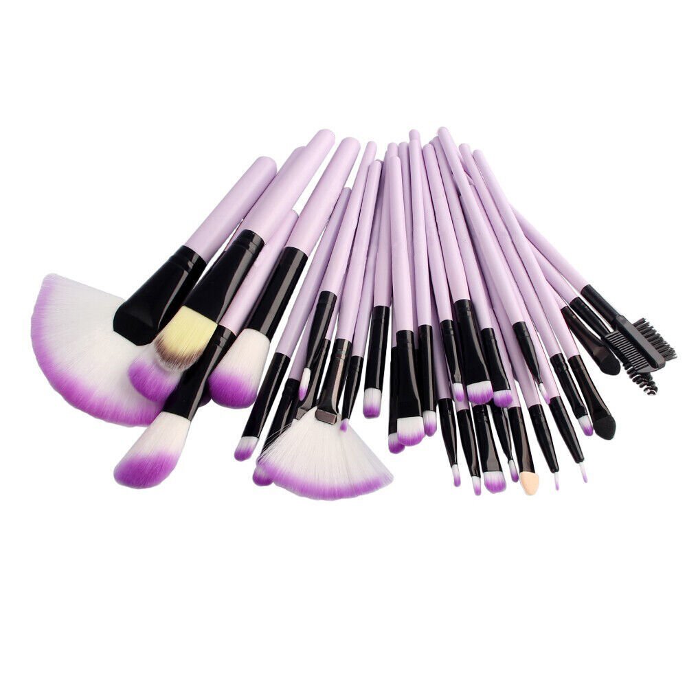 Ensemble de pochettes de pinceaux de maquillage, 32 pièces pour mélange de poudre Puff Outils cosmétiques professionnels - Ivory Deals Market