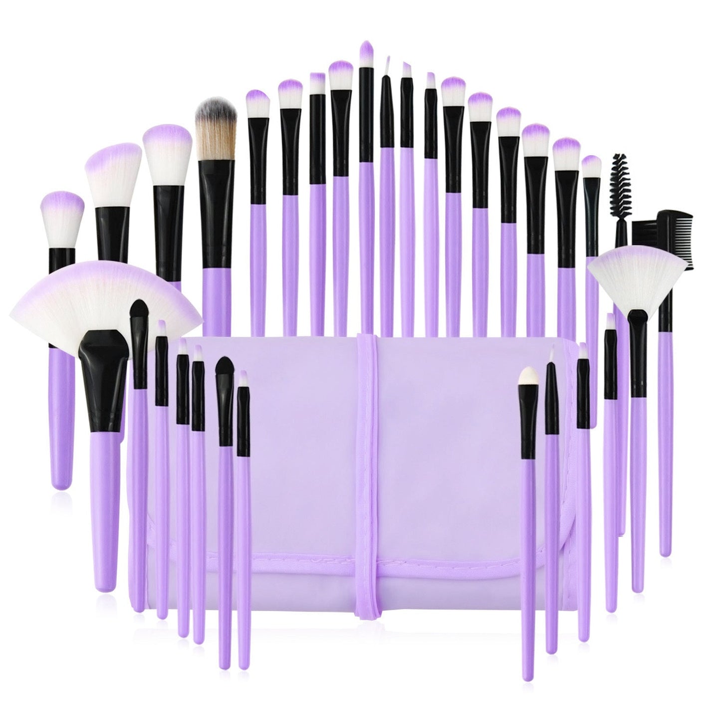 Ensemble de pochettes de pinceaux de maquillage, 32 pièces pour mélange de poudre Puff Outils cosmétiques professionnels - Ivory Deals Market