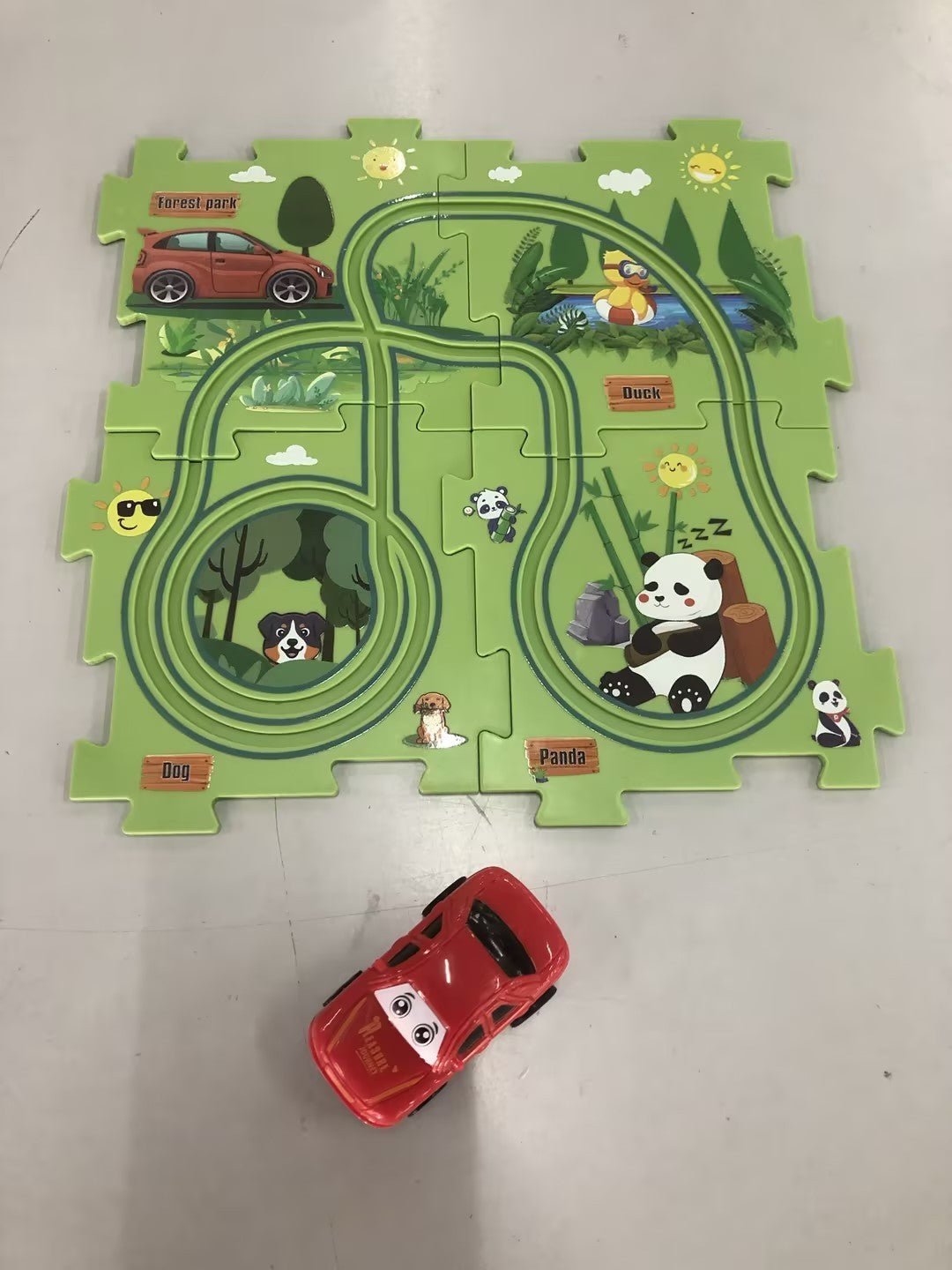 Ensemble de puzzle pour enfants, assemblage DIY d'un speeder électrique de chemin de fer, voiture électrique automatique pour scène de ville sur rail, jouet éducatif de construction. - Ivory Deals Market