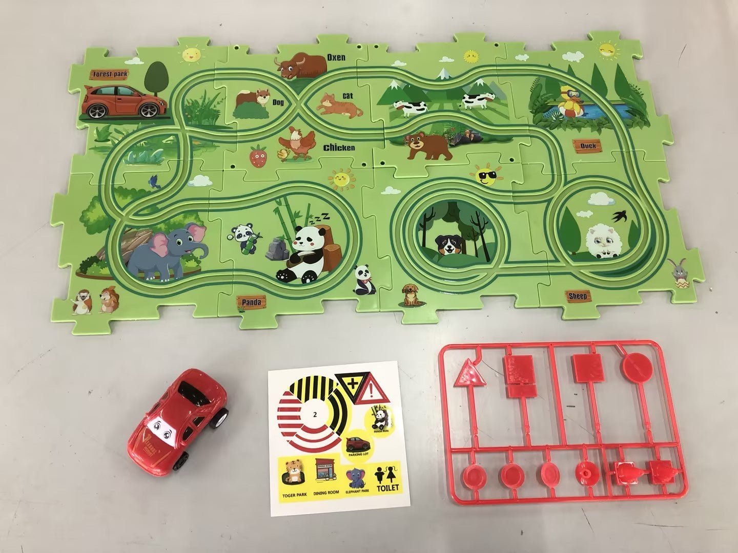 Ensemble de puzzle pour enfants, assemblage DIY d'un speeder électrique de chemin de fer, voiture électrique automatique pour scène de ville sur rail, jouet éducatif de construction. - Ivory Deals Market