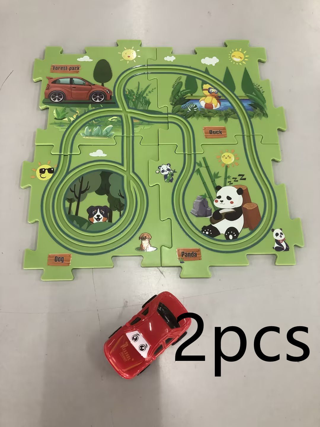 Ensemble de puzzle pour enfants, assemblage DIY d'un speeder électrique de chemin de fer, voiture électrique automatique pour scène de ville sur rail, jouet éducatif de construction. - Ivory Deals Market