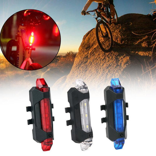 Ensemble d'éclairage USB rechargeable pour vélo, comprenant un phare avant et un feu arrière pour vélo de montagne - Ivory Deals Market