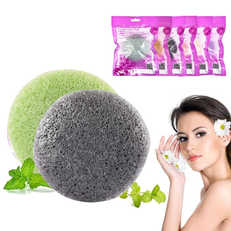 Éponge de nettoyage du visage en forme de konjac naturel. - Ivory Deals Market