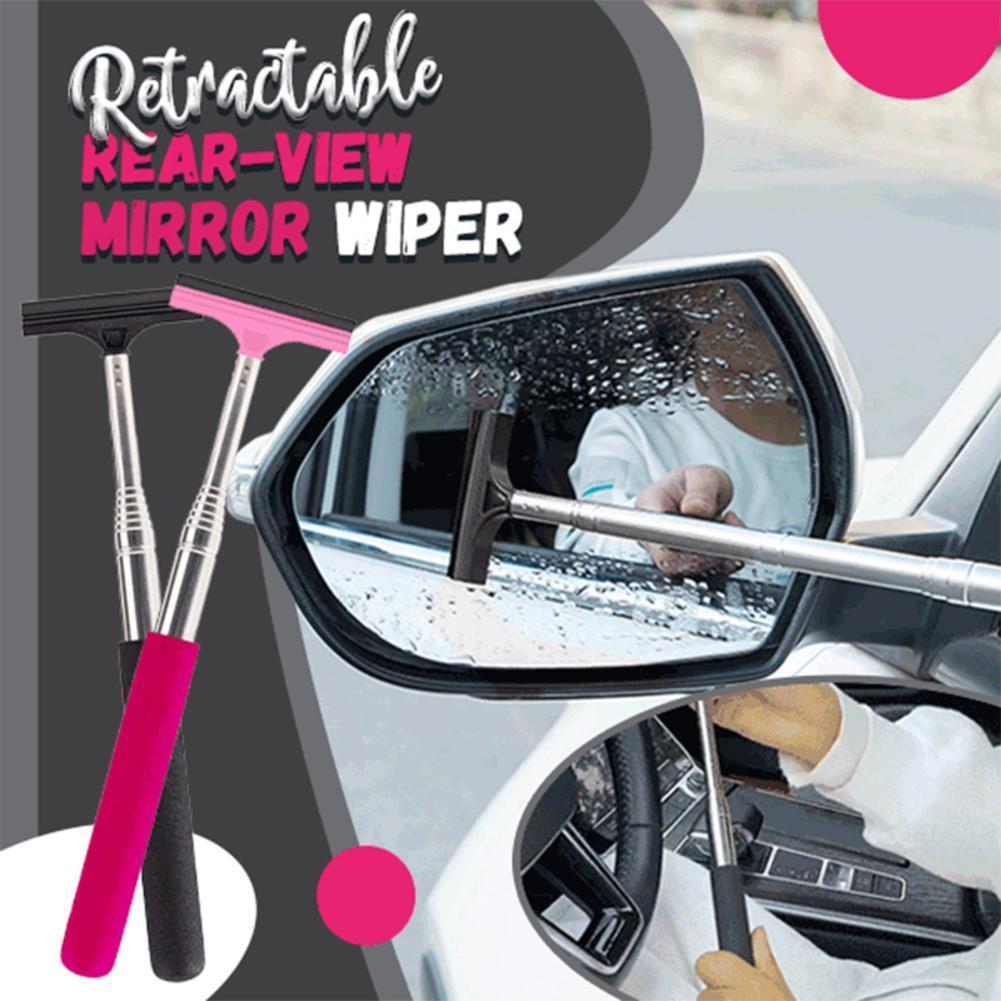 Essuie - glace de rétroviseur de voiture, portable et rétractable, outil de nettoyage pour enlever l'eau de pluie sur le verre du rétroviseur. - Ivory Deals Market