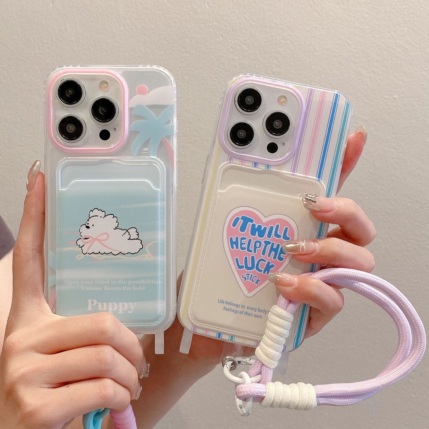 Étui de protection pour téléphone avec cordon de dessin animé - Ivory Deals Market