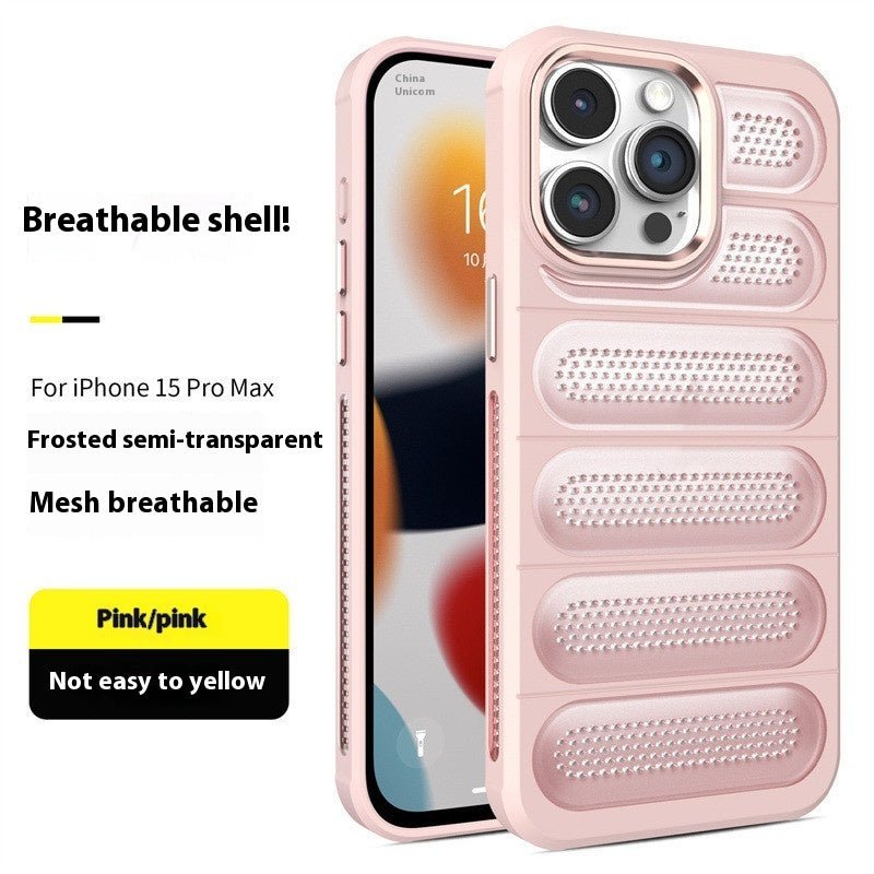 Étui de téléphone Applicable 15 Cooling Grid Phone Case Iphone14 Protective Sleeve - Ivory Deals Market