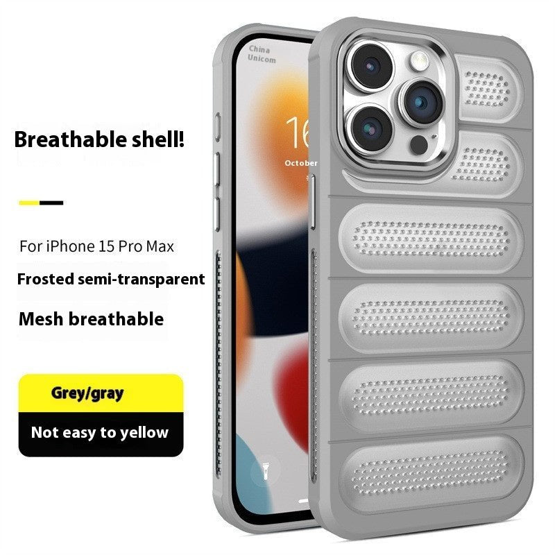 Étui de téléphone Applicable 15 Cooling Grid Phone Case Iphone14 Protective Sleeve - Ivory Deals Market