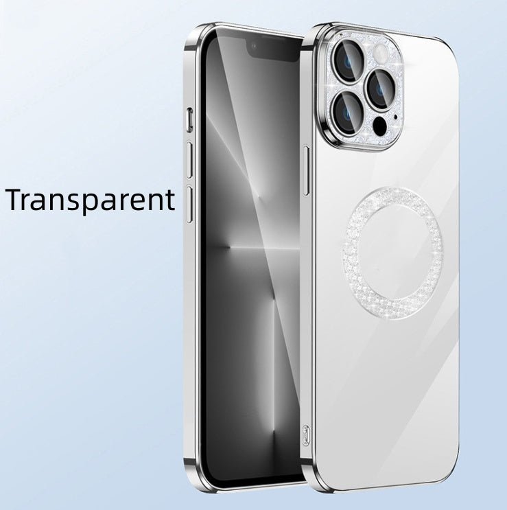 Étui de téléphone en diamant souple plaqué électrolytiquement, avec perçage pour la caméra et film de protection pour téléphone portable - Ivory Deals Market