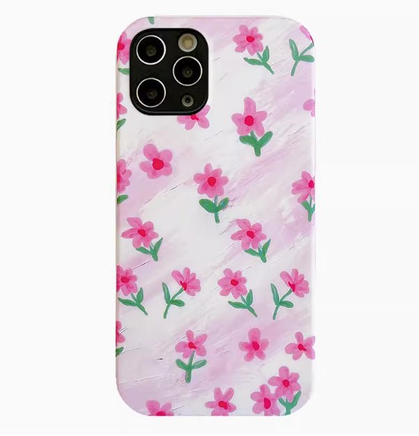 Étui de téléphone portable avec un maquillage de base simple et floral - Ivory Deals Market