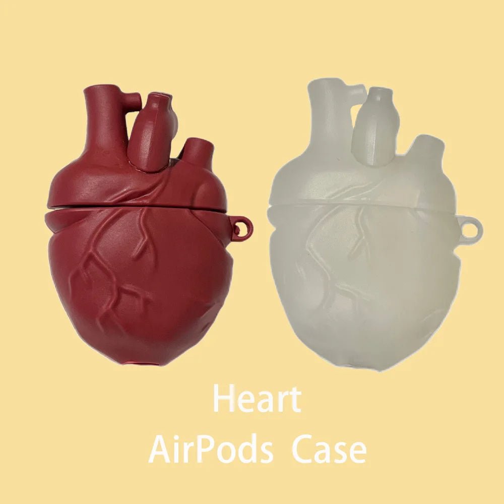 Étui pour écouteurs en forme de cœur 3D pour Airpods 3, housse en silicone souple de protection pour Airpods Pro pour hommes et garçons - Ivory Deals Market