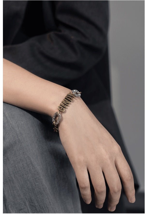 Européen Et Américain De Mode Tendance Avec Diamant Bronze Chaîne Bracelet - Ivory Deals Market