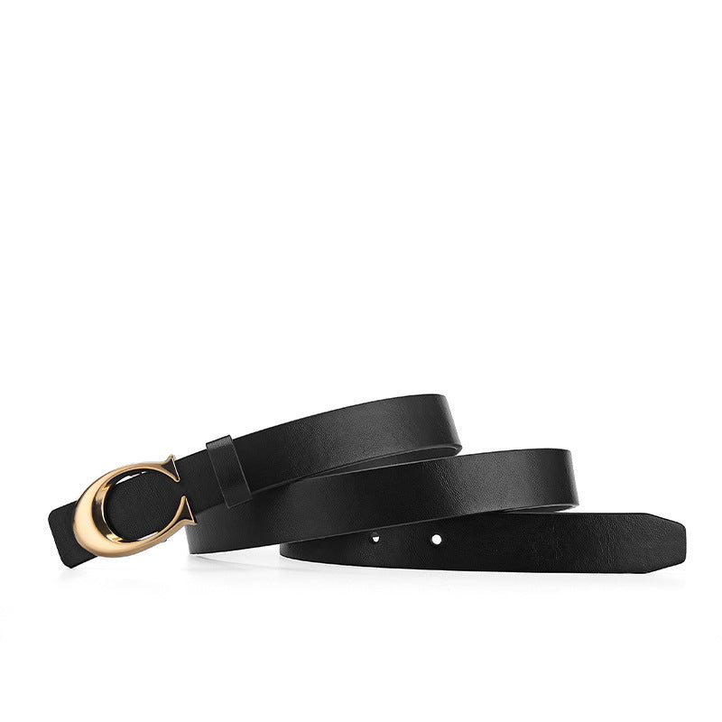 Ceinture fine pour femme, ajustée et élégante, assortie à toutes les tenues.