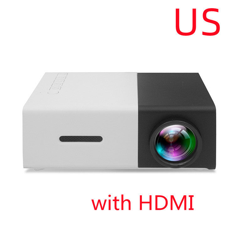 Projecteur portable 3D HD à domicile avec haut-parleur HDMI et port USB, mini projecteur YG300