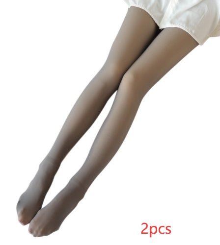 Faux Translucide Automne Et D'hiver Translucide Plus La Taille Leggings Chaud Polaire Collants Femmes Doublé Polaire Collants Thermique D'hiver Collants - Ivory Deals Market