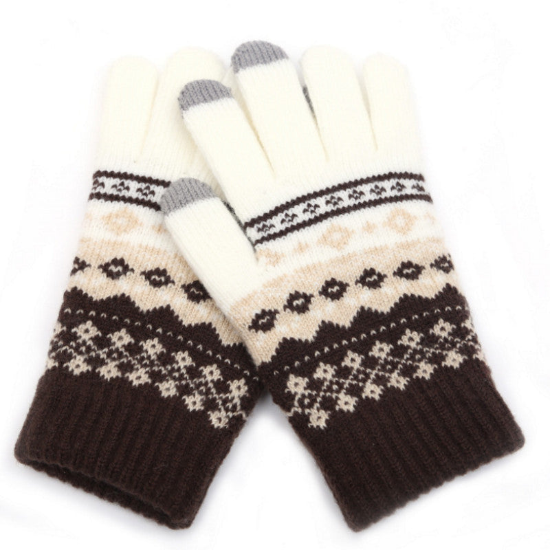 Gants tricotés pour écran tactile.