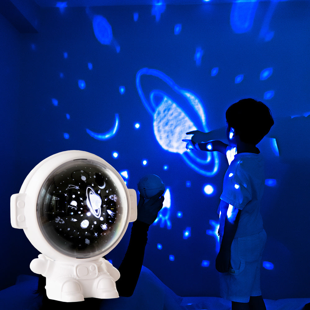 Projecteur d'étoiles de la galaxie, lampe de nuit céleste, lampe d'astronaute, cadeau de décoration de chambre pour enfants, bébés, Noël, projection d'homme de l'espace