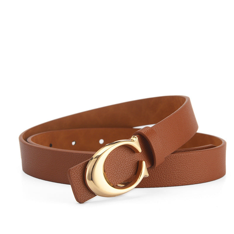 Ceinture fine pour femme, ajustée et élégante, assortie à toutes les tenues.