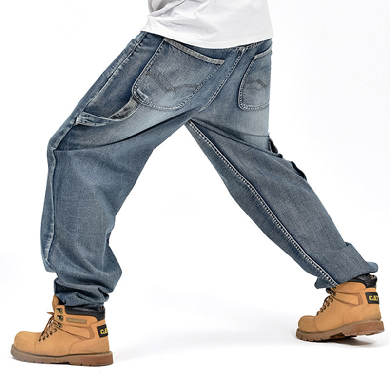 Pantalon de skateboard grande taille pour homme en surpoids