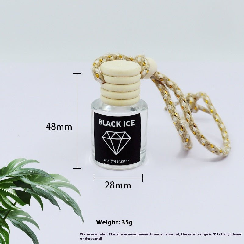 Flacon de parfum pour voiture en verre avec pendentif - Ivory Deals Market