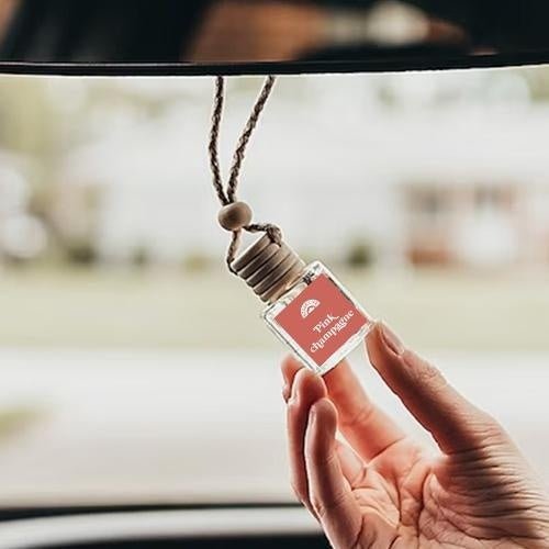 Flacon de parfum pour voiture en verre avec pendentif - Ivory Deals Market