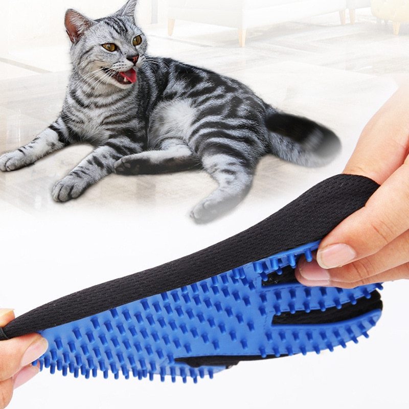 Gant de toilettage pour chat en laine, brosse pour enlever les poils d'animaux, gant de massage pour le nettoyage des chiens et des chats. - Ivory Deals Market