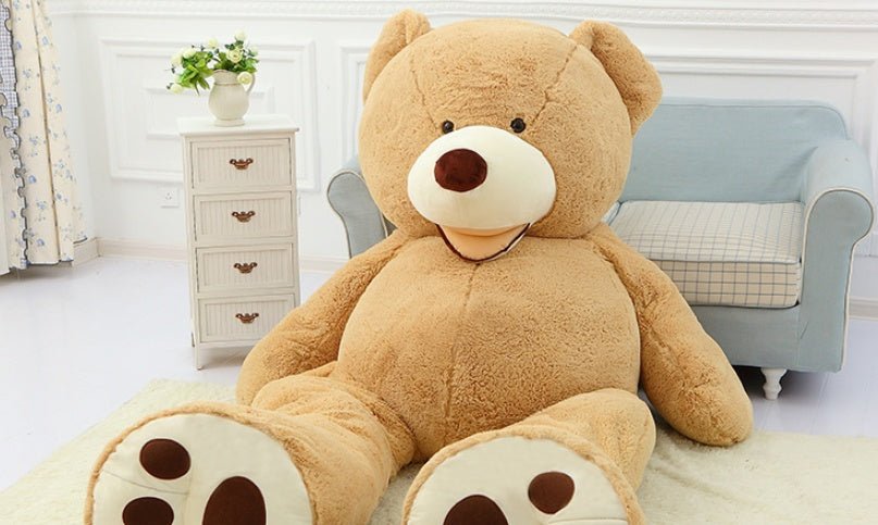 Gros ours en peluche géant, jouet en peluche énorme, coque en cuir - Ivory Deals Market