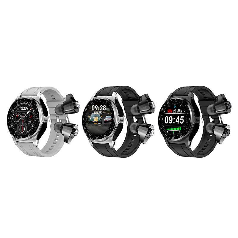 GT66 Montre intelligente TWS 2 - en - 1 avec appel vocal Bluetooth HD - Ivory Deals Market