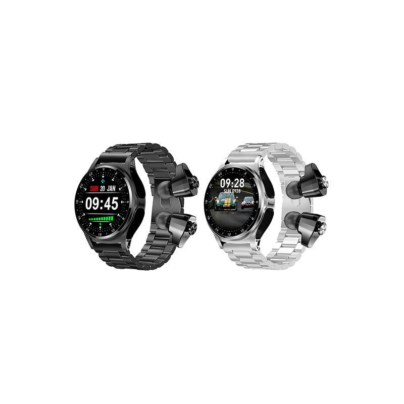 GT66 Montre intelligente TWS 2 - en - 1 avec appel vocal Bluetooth HD - Ivory Deals Market